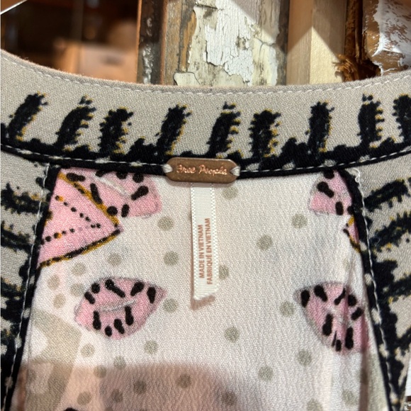 Free People Pink and Black Backless Dress - Picture 2 of 3